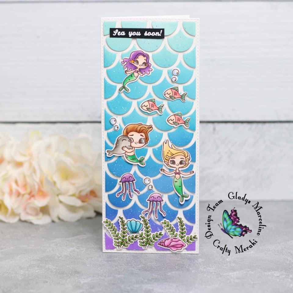 Crafty Meraki Mermaid Slimline die - Crafty Meraki