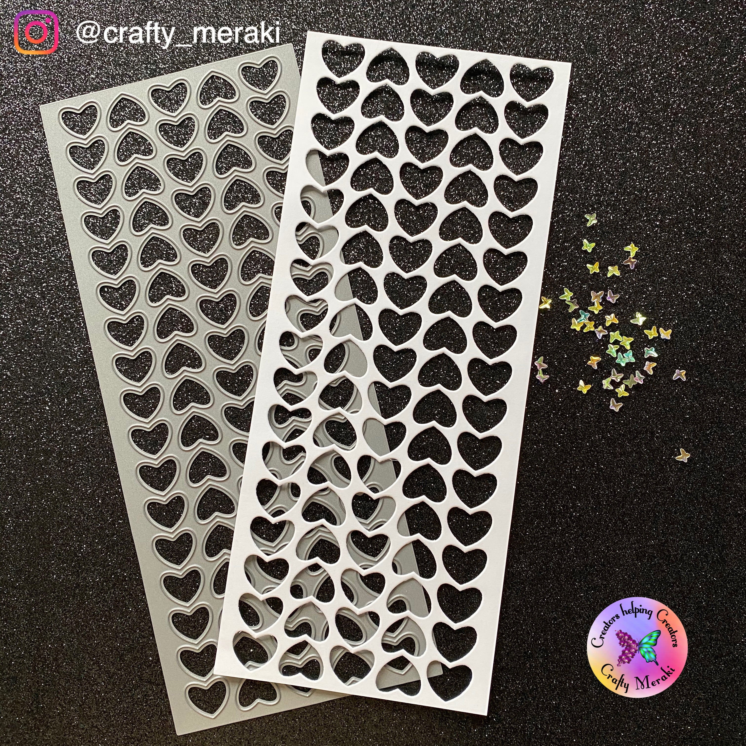 Crafty Meraki Whole-Heartedly Slimline die - Crafty Meraki