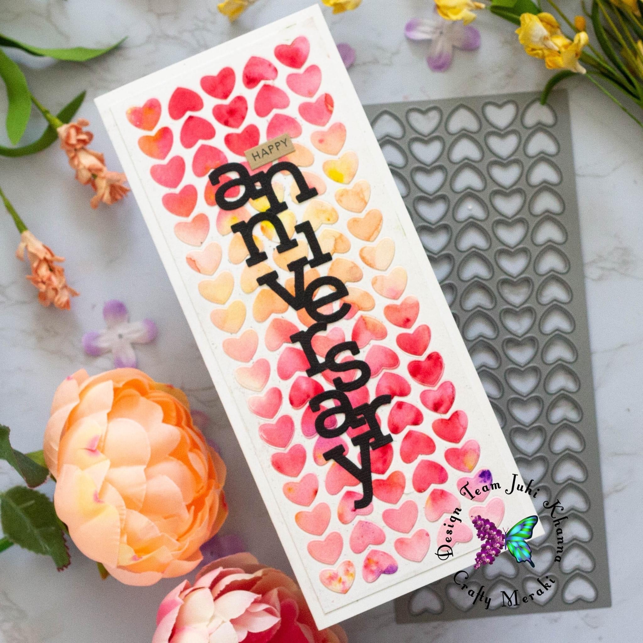 Crafty Meraki Whole-Heartedly Slimline die - Crafty Meraki