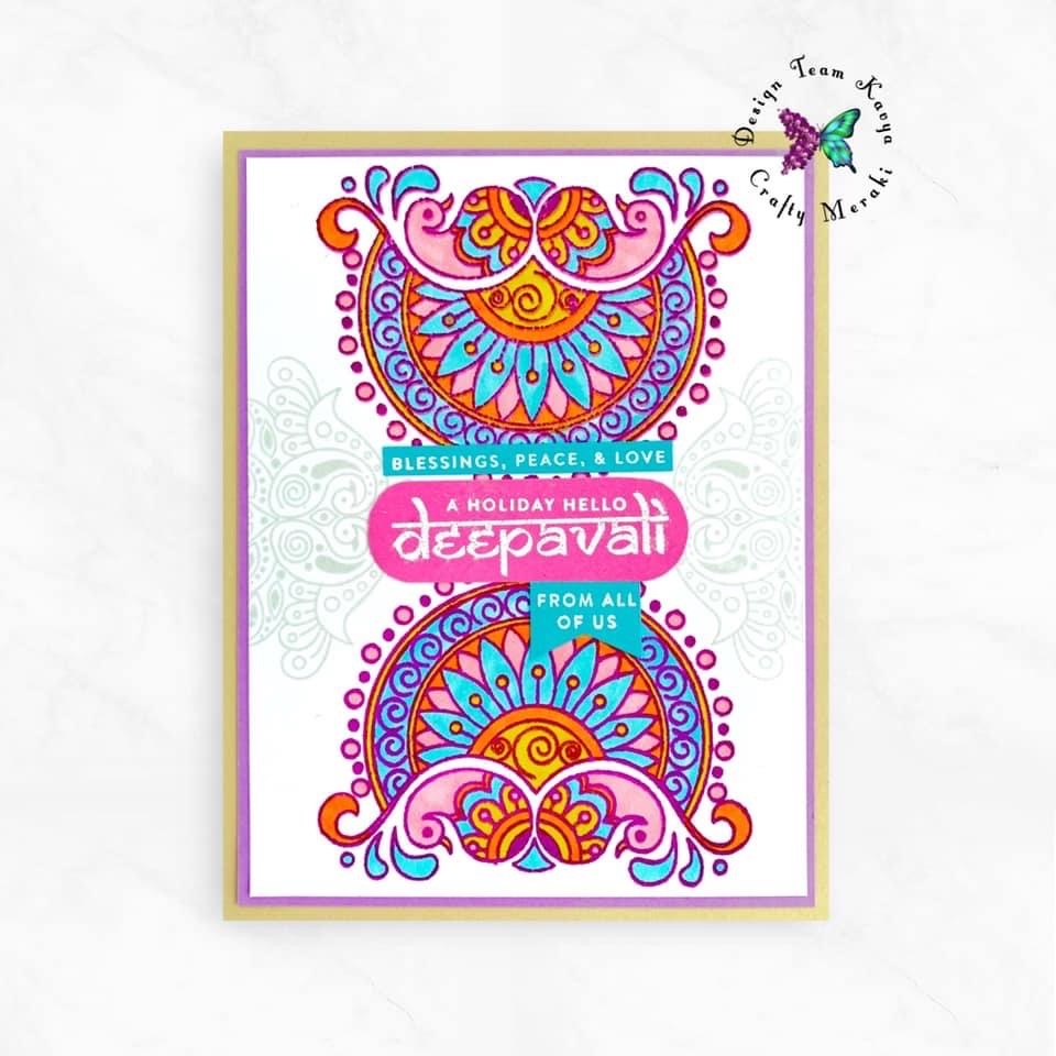 Crafty Meraki Happy Diwali Clear stamp set - Crafty Meraki