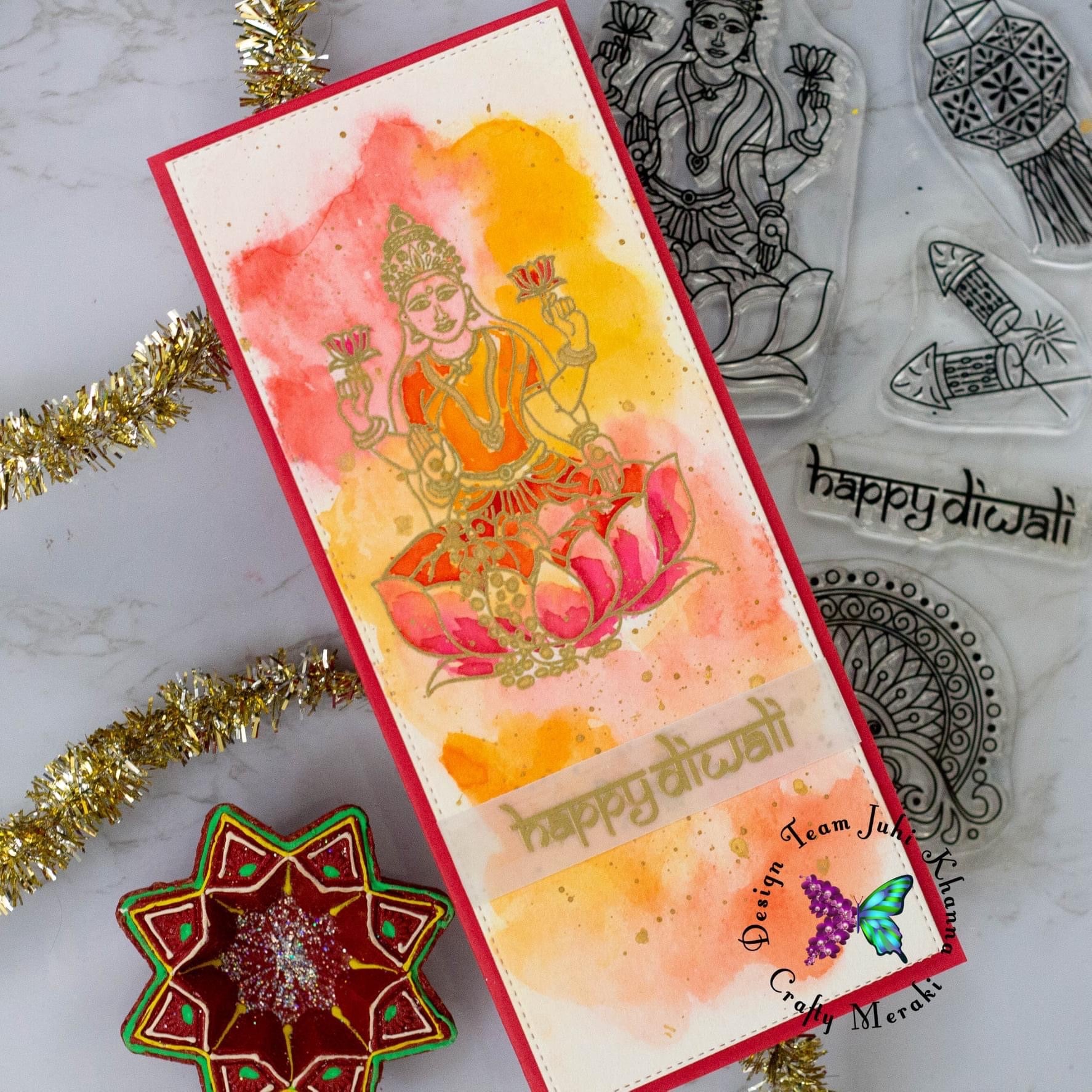 Crafty Meraki Happy Diwali Clear stamp set - Crafty Meraki