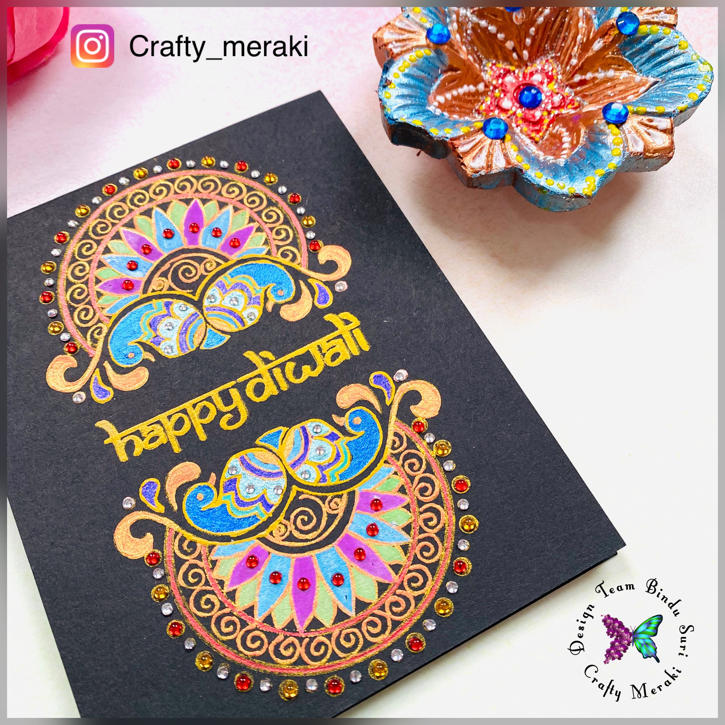 Crafty Meraki Happy Diwali Clear stamp set - Crafty Meraki