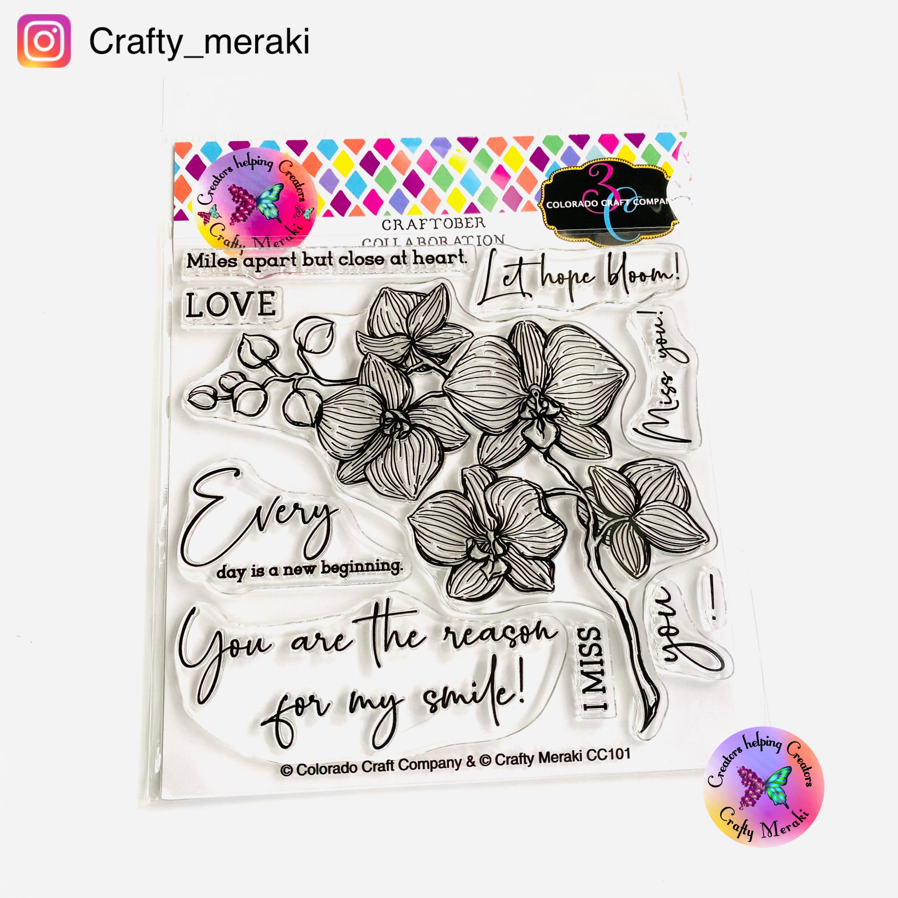 Crafty Meraki Colorado Craft Co Collaboration - CC101 CCC& CM Orchids - Crafty Meraki