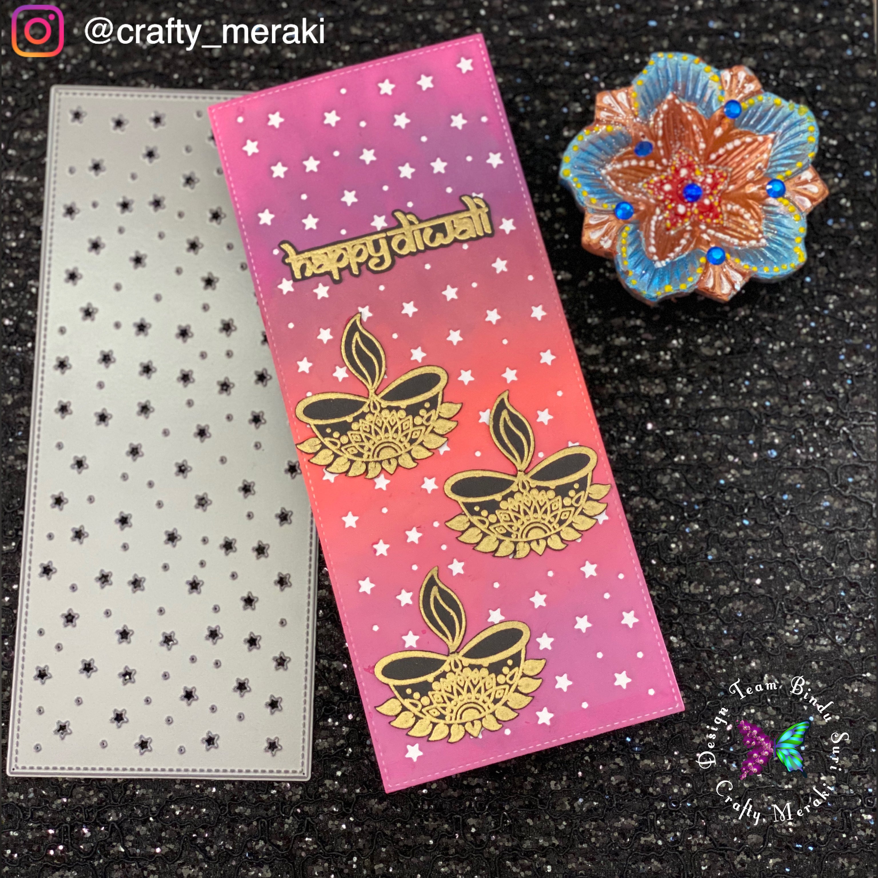 Crafty Meraki Crafty Twinkle Slimline die - Crafty Meraki