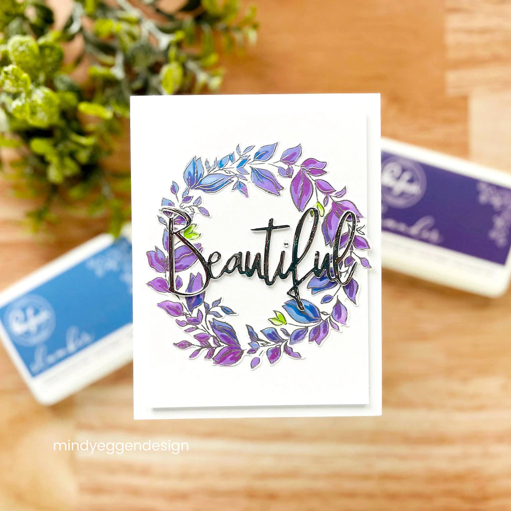 Pinkfresh Studio Indigo vines stencil - Crafty Meraki