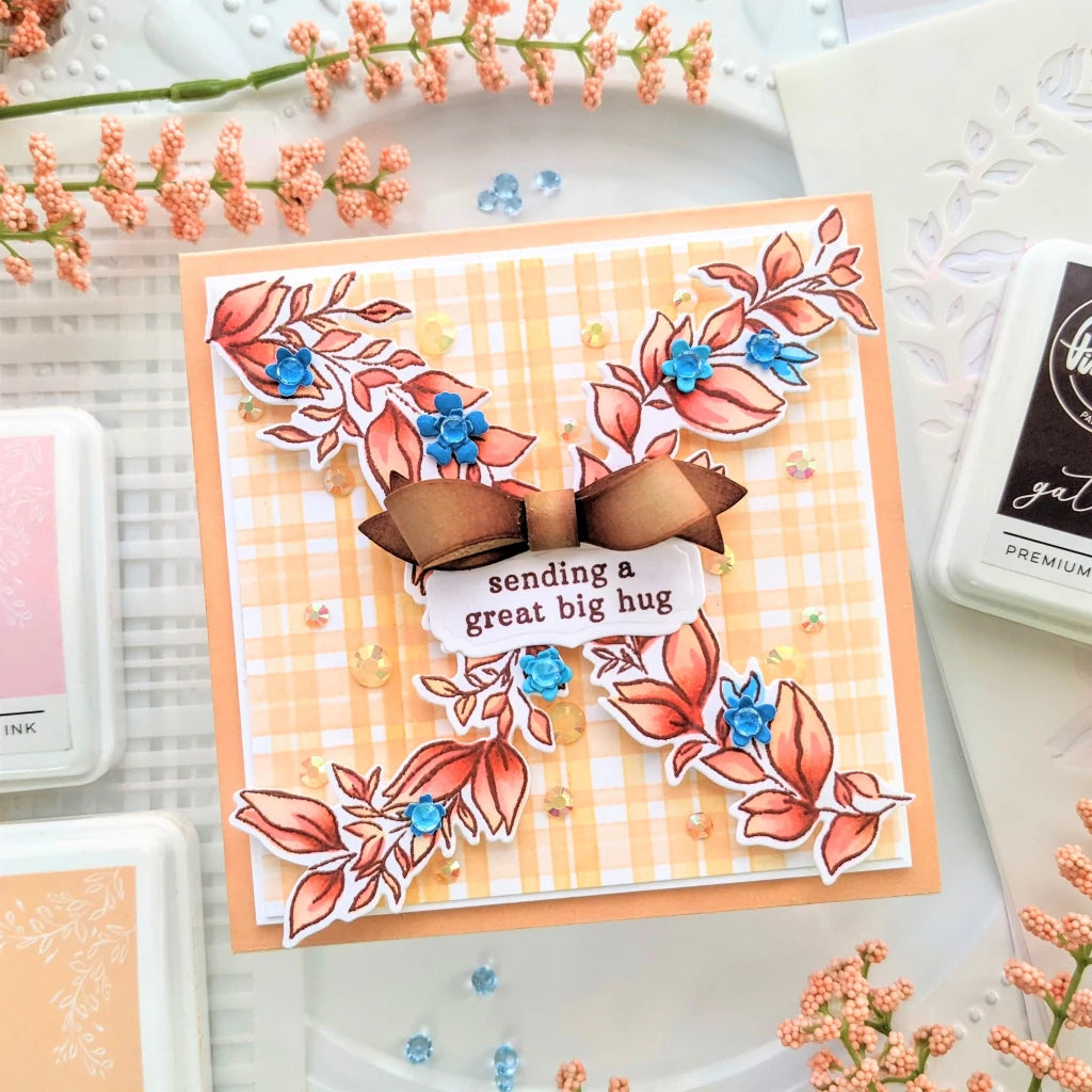 Pinkfresh Studio Indigo vines stencil - Crafty Meraki