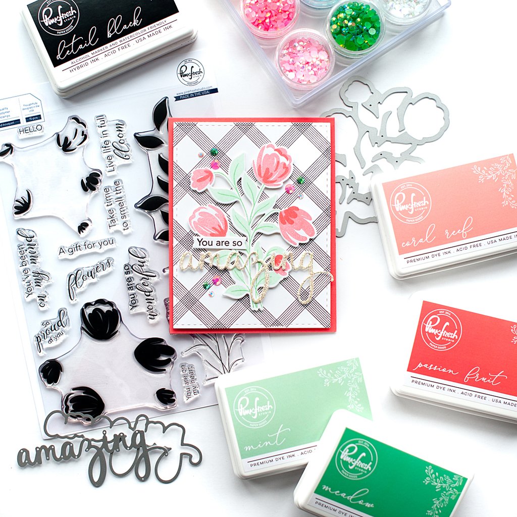 Pinkfresh Studio Cling Rubber Stamp: Diamond Tiles - Crafty Meraki