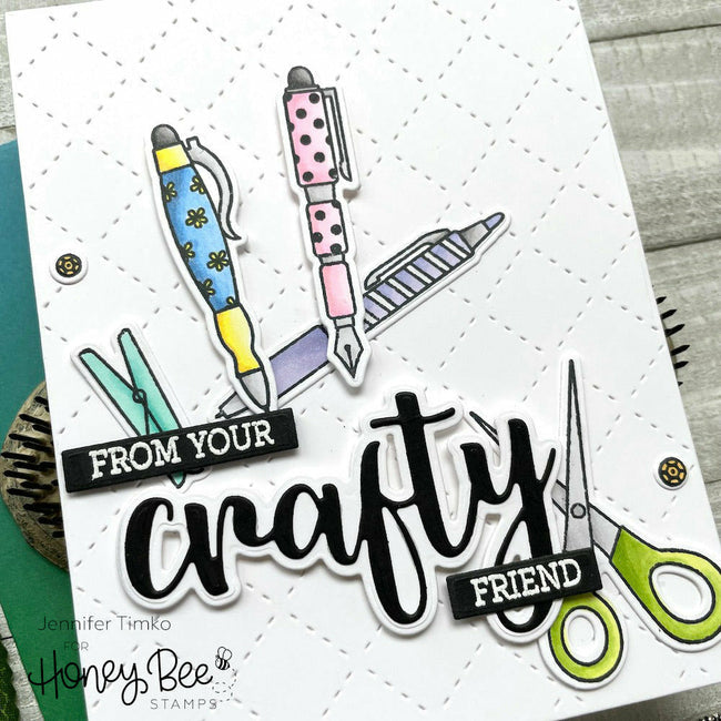 Honey Bee Stamps Let's Get Crafty - 6x8 Stamp Set - Crafty Meraki