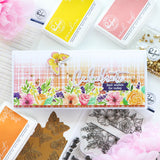 pinkfresh studio Slimline Skinny Plaid layering stencil set - Crafty Meraki