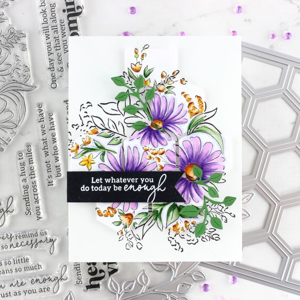 Pinkfresh Studio Floral Bunch layering stencil set - Crafty Meraki