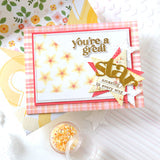 pinkfresh studio Slimline Skinny Plaid layering stencil set - Crafty Meraki