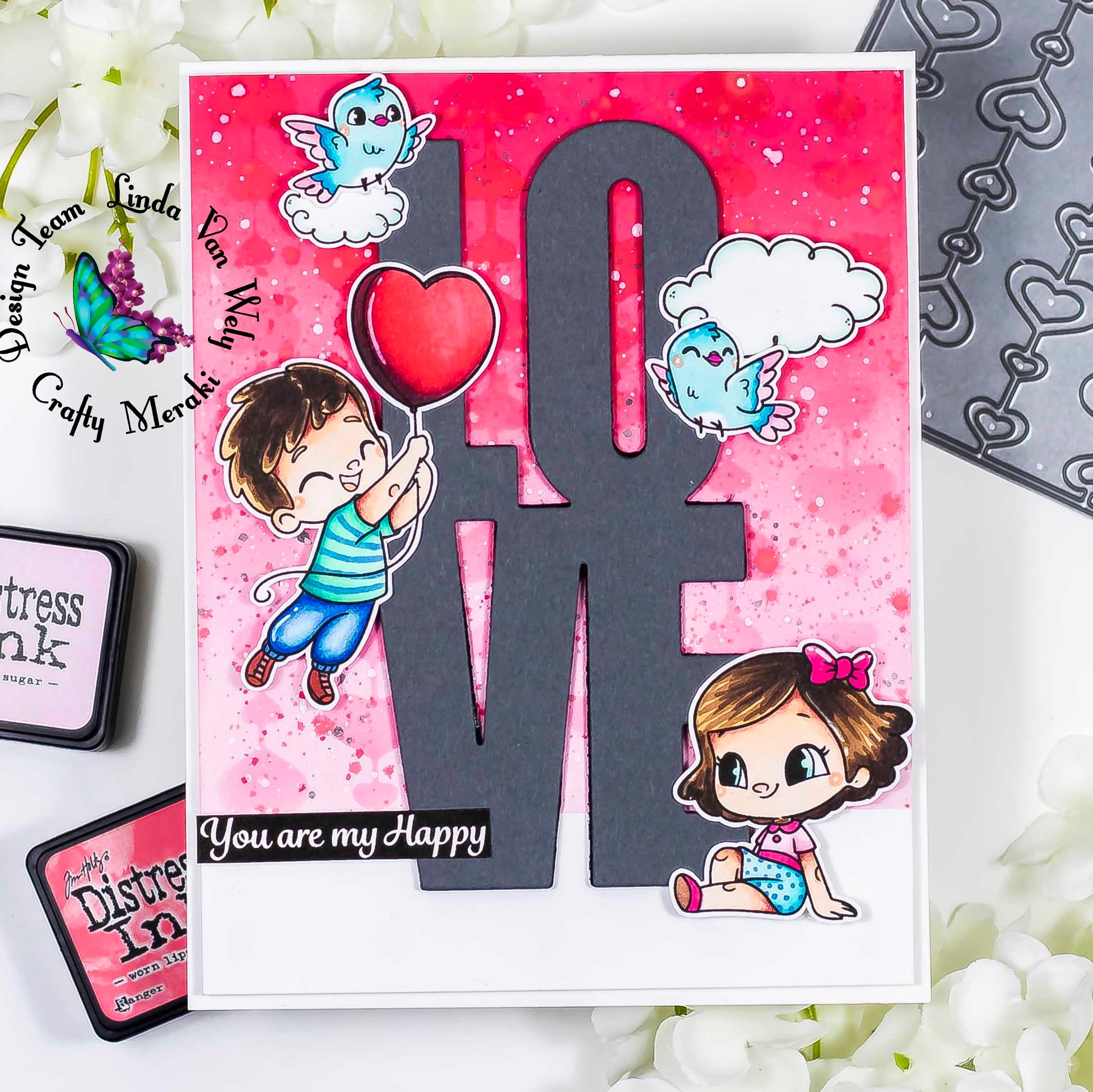 Crafty Meraki Eccentric Hearts background die - Crafty Meraki