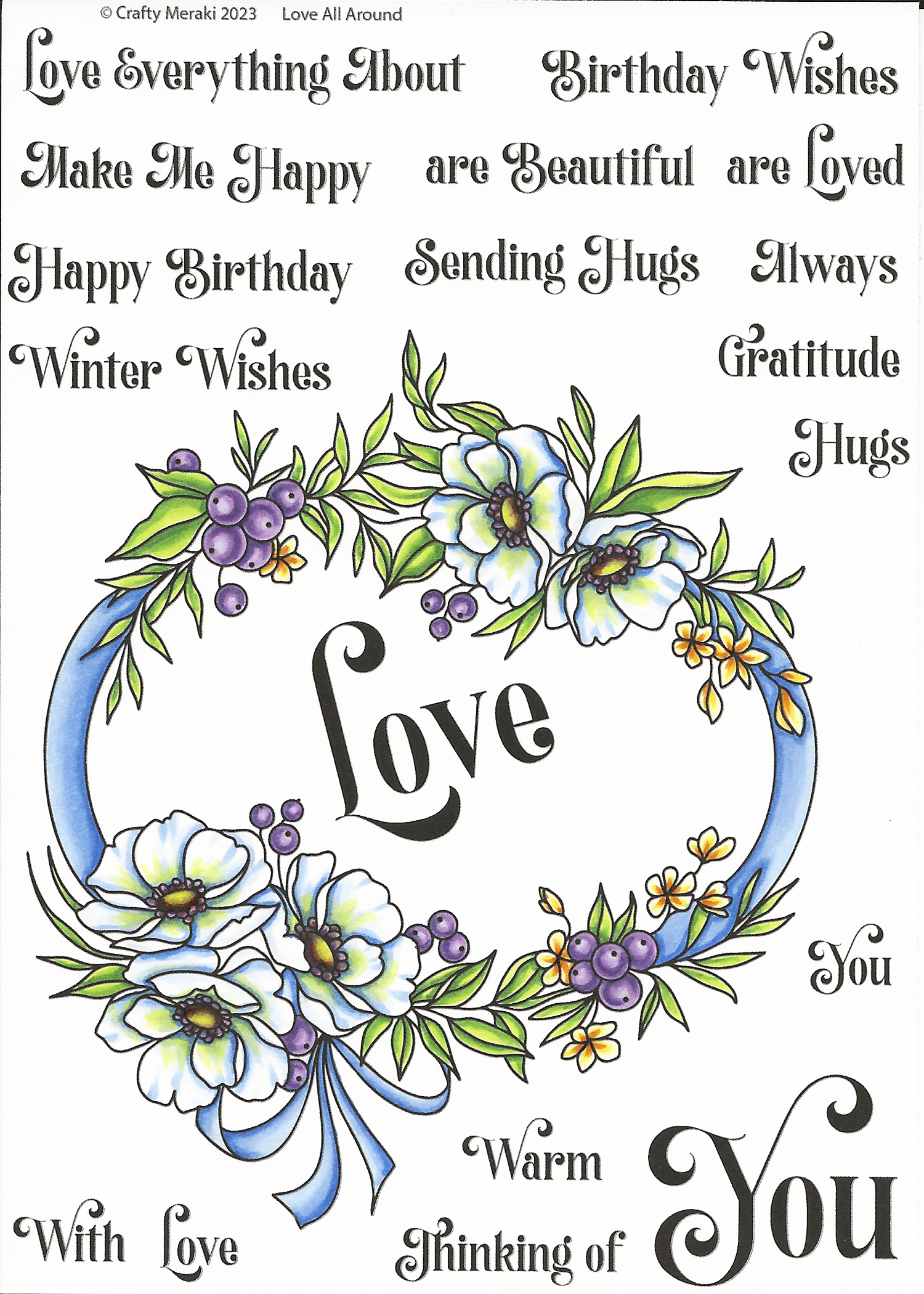 Crafty Meraki Love All Around Stamp set - Crafty Meraki