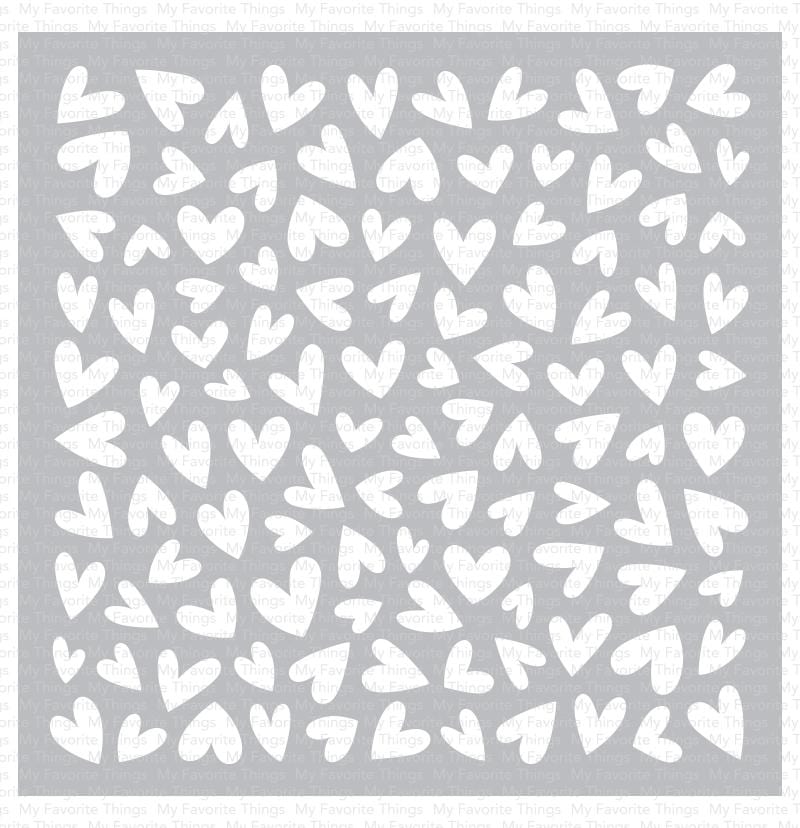 My Favorite Things Lots of Heart Stencil - Crafty Meraki