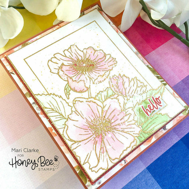 Honey Bee Stamps Framed: Anemones 6x6 Stamp Set