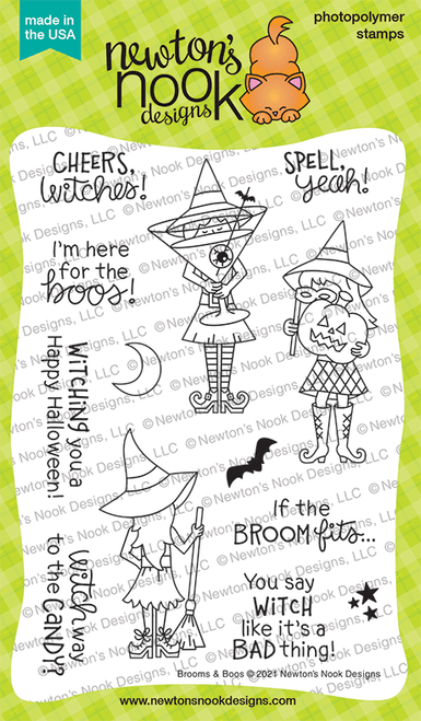 Newton's Nook Brooms & Boos Stamp Set - Crafty Meraki