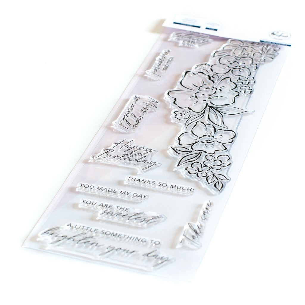 Pinkfresh Studio Floral Notes stamp set - Crafty Meraki