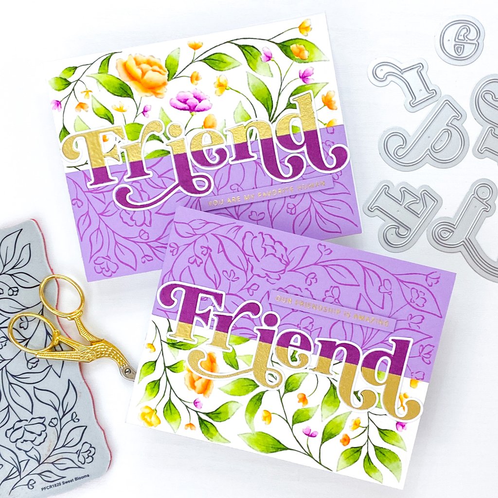 Pinkfresh Studio Sweet Blooms Coordinating Stencil - Crafty Meraki