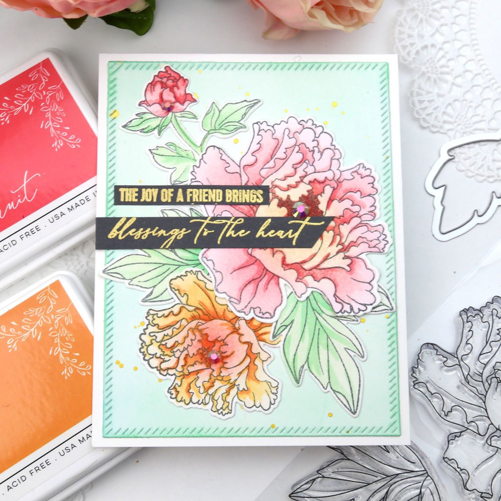Pinkfresh Studio Friendship Blooms layering Stencil set - Crafty Meraki
