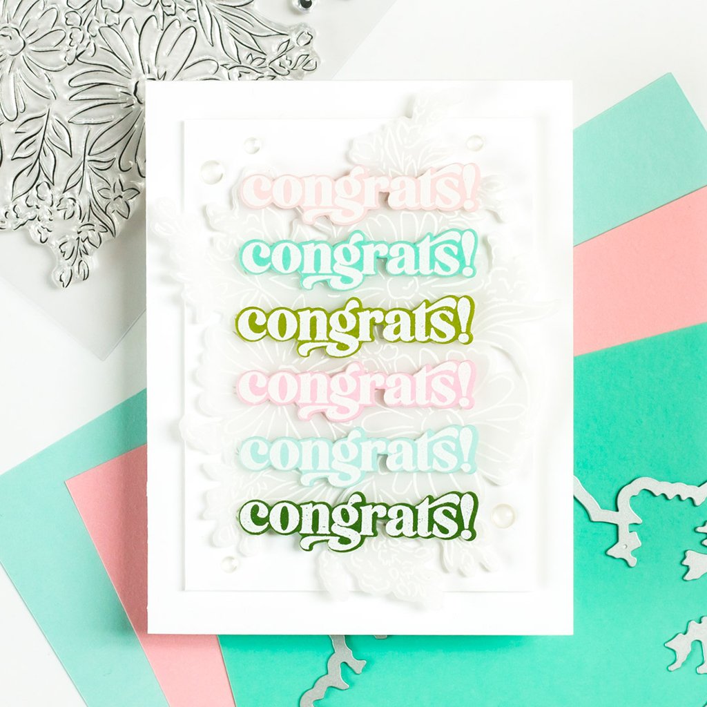 Pinkfresh Studio Floral Bunch layering stencil set - Crafty Meraki