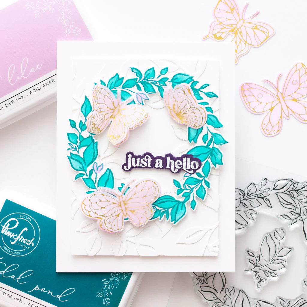 Pinkfresh Studio Indigo vines stencil - Crafty Meraki