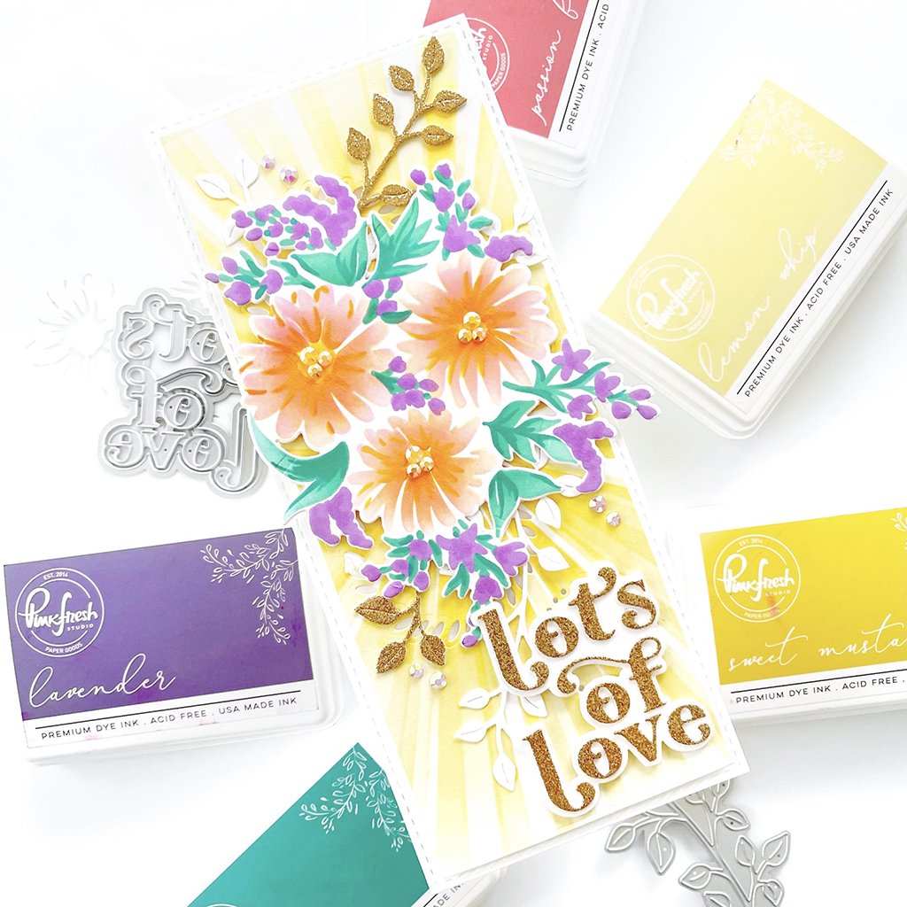 Pinkfresh Studio Floral Bunch layering stencil set - Crafty Meraki