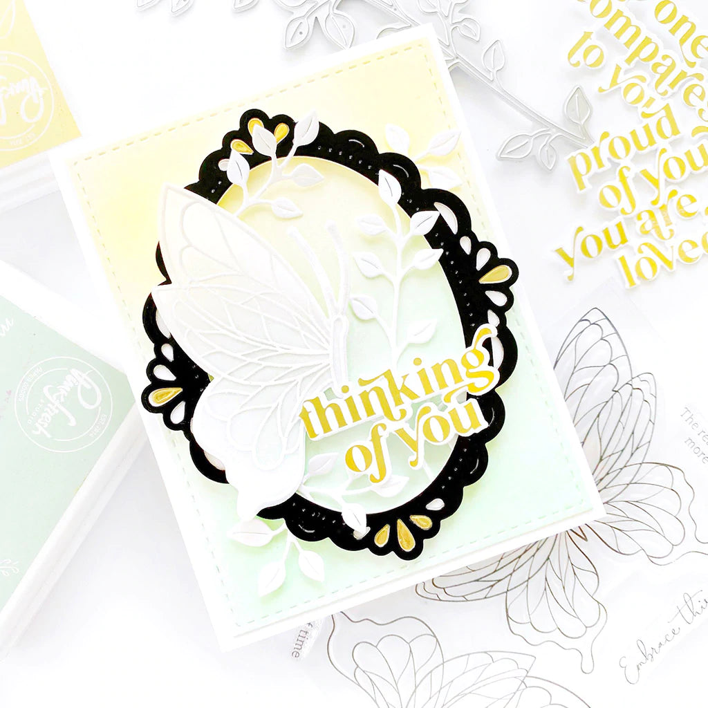 Pinkfresh Studio butterflies stencil set - Crafty Meraki