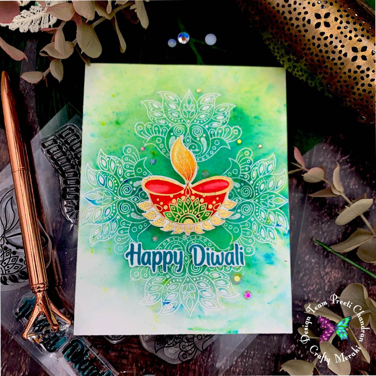 Crafty Meraki Diwali Greetings Clear stamp set - Crafty Meraki