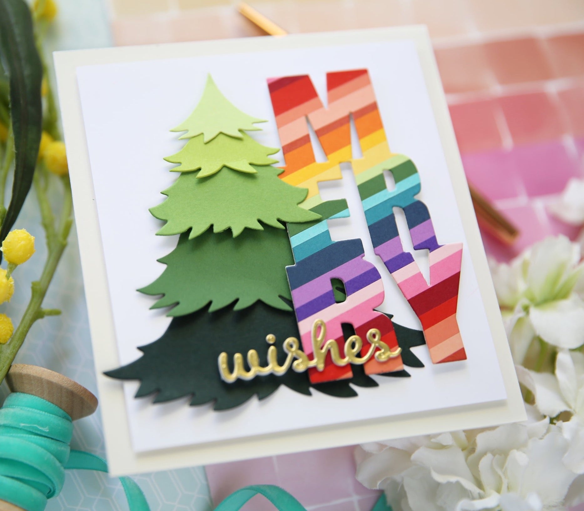 Crafty Meraki Merry Slimline Tag die - Crafty Meraki