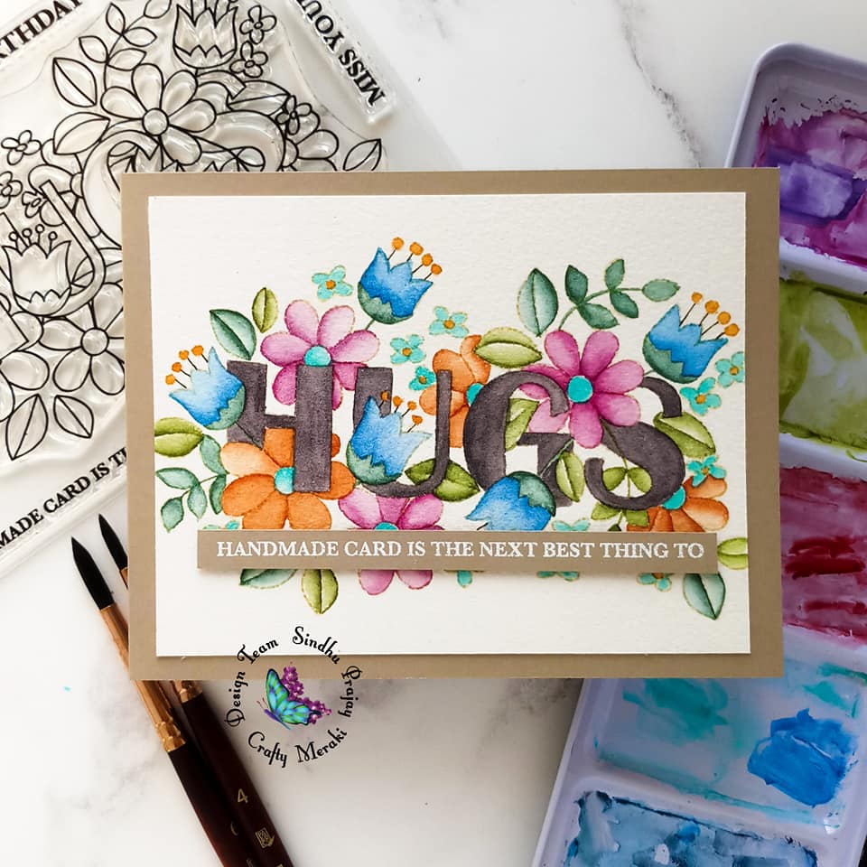 Crafty Meraki Floral Hugs stamp - Crafty Meraki