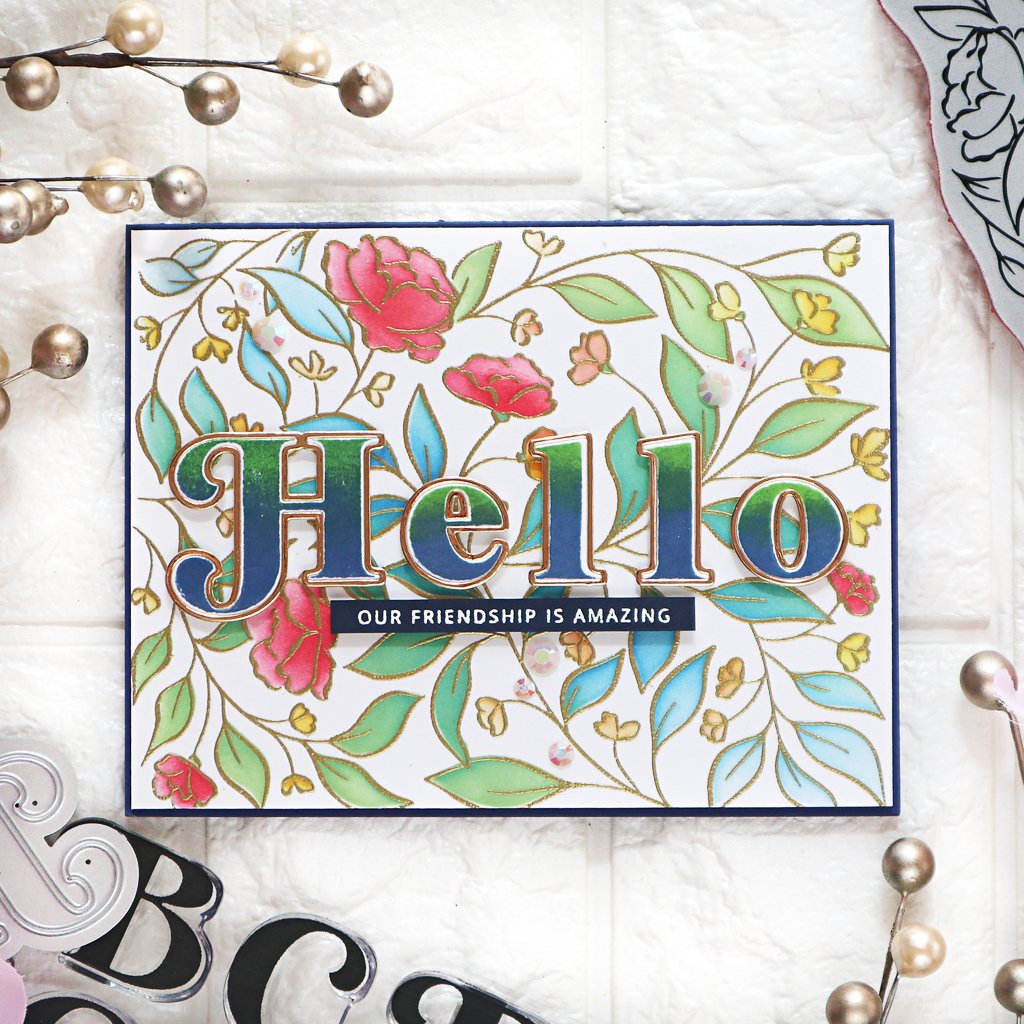 Pinkfresh Studio Sweet Blooms Coordinating Stencil - Crafty Meraki