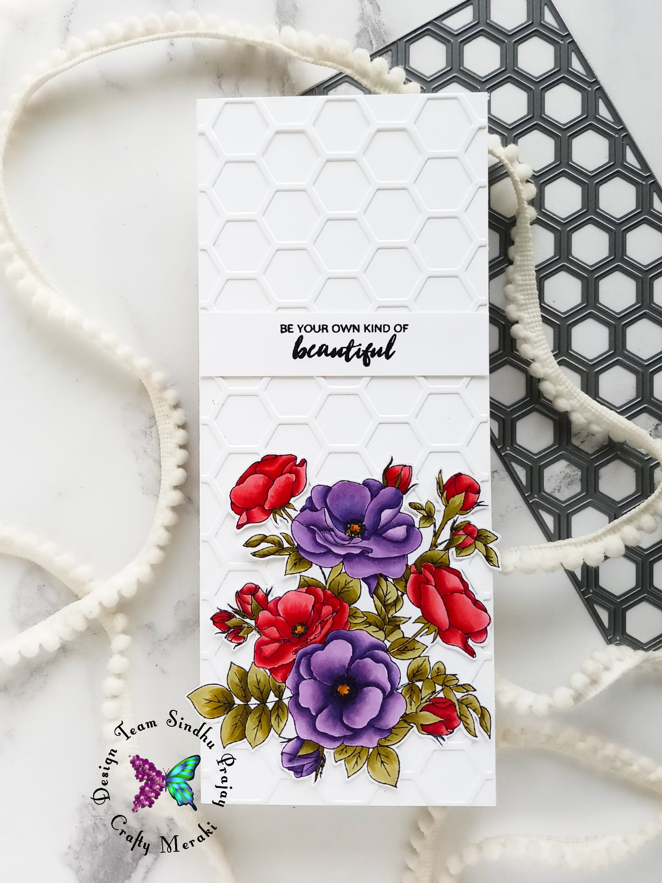 Crafty Meraki Crafty Hive Slimline die - Crafty Meraki