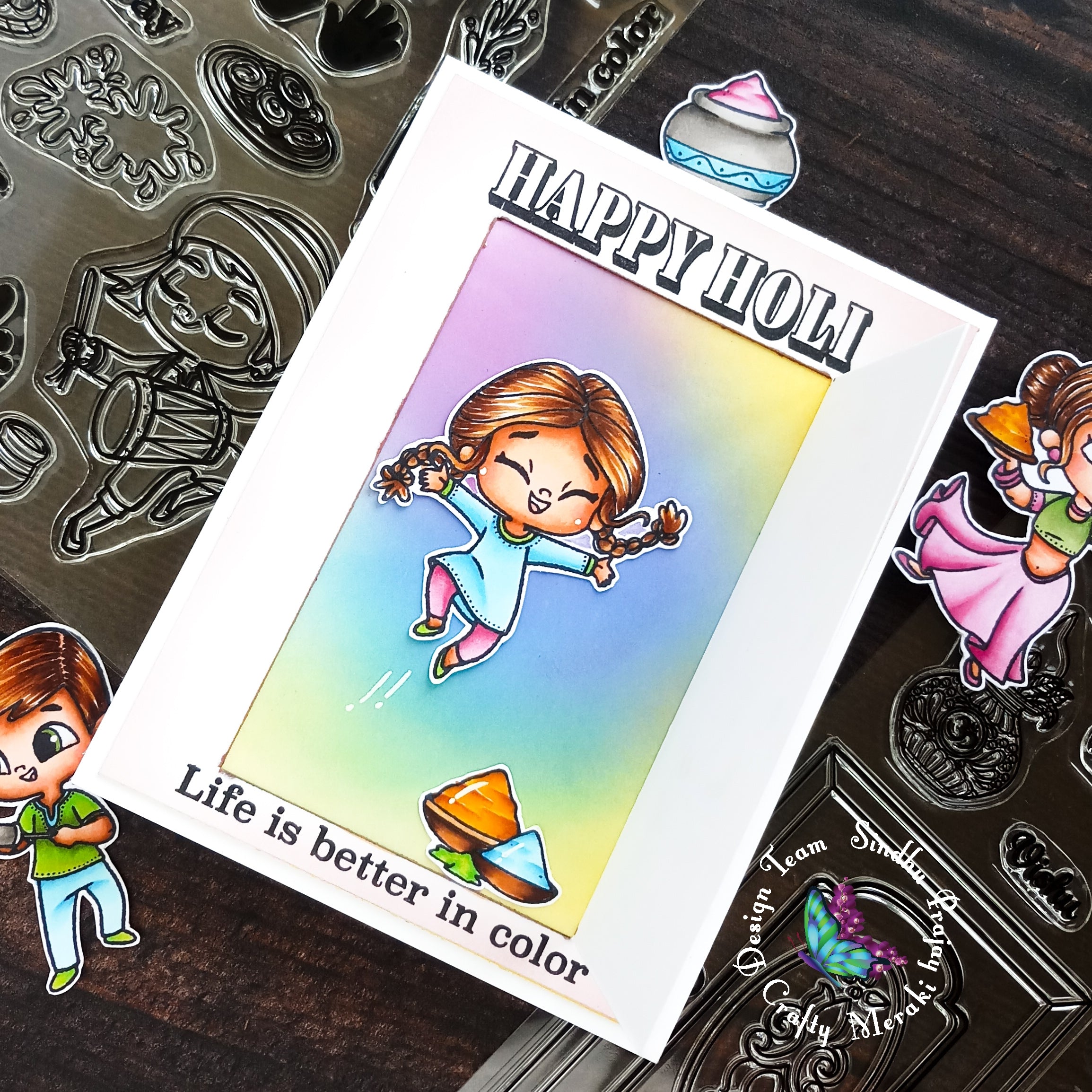 Crafty Meraki Holi Hai stamp set - Crafty Meraki