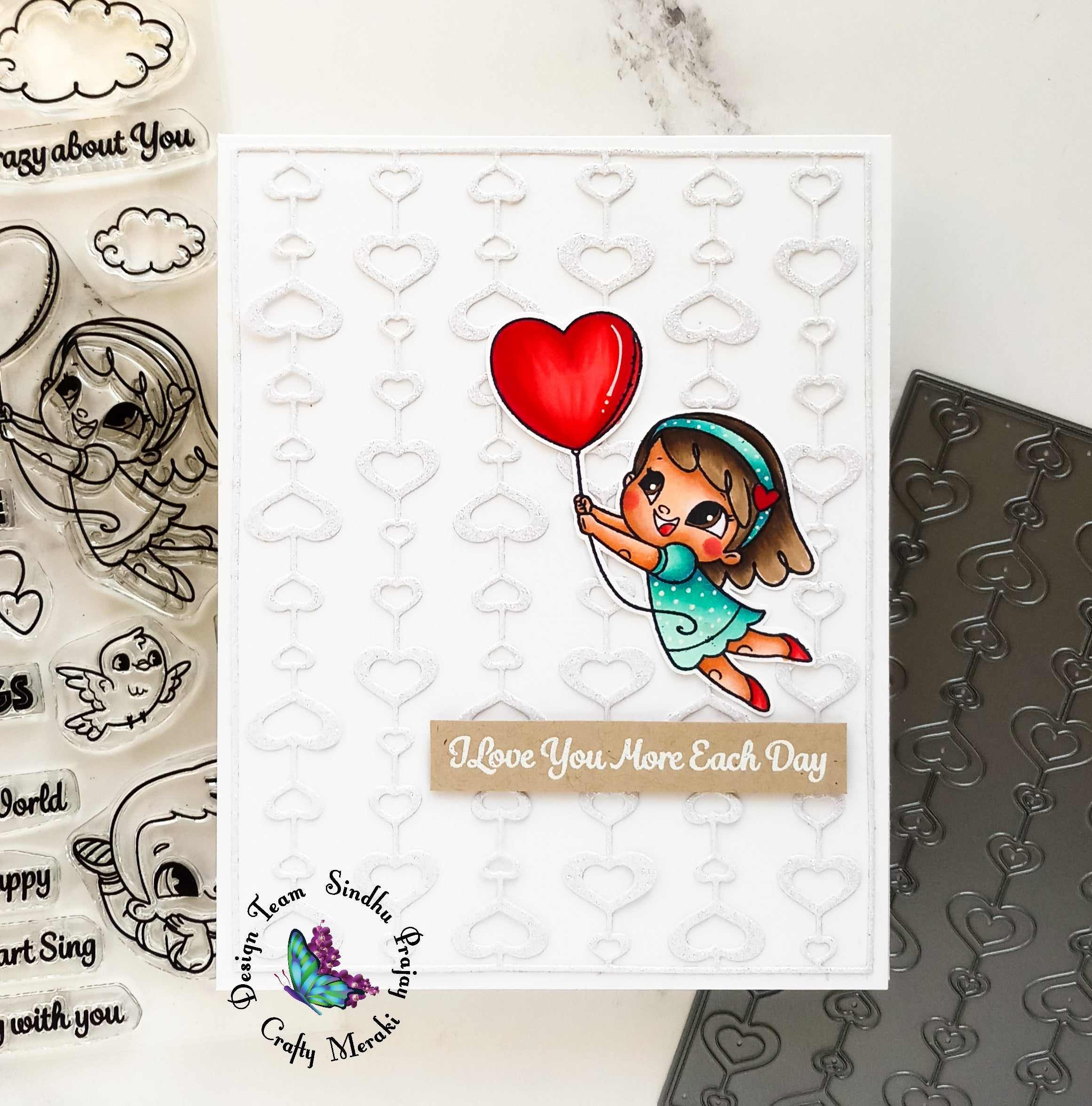 Crafty Meraki Eccentric Hearts background die - Crafty Meraki