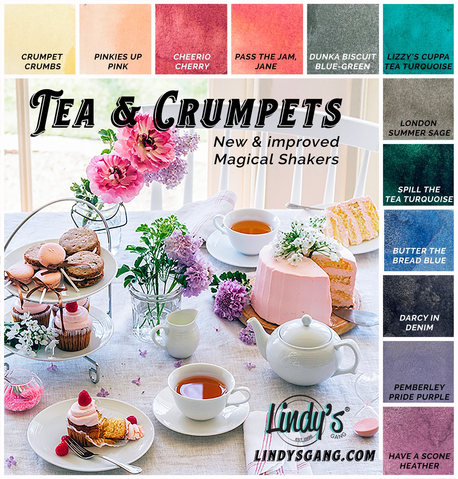 Lindy's Gang Tea & Crumpets NEW Magical Shakers 12pack