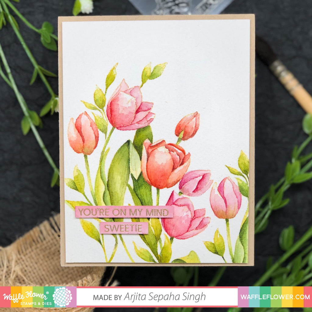 Waffle Flower Tulips Matching Die - Crafty Meraki