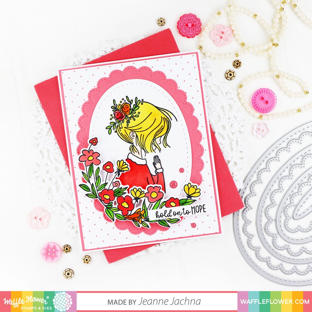 Waffle Flower Hopeful Girl Stamp Set - Crafty Meraki