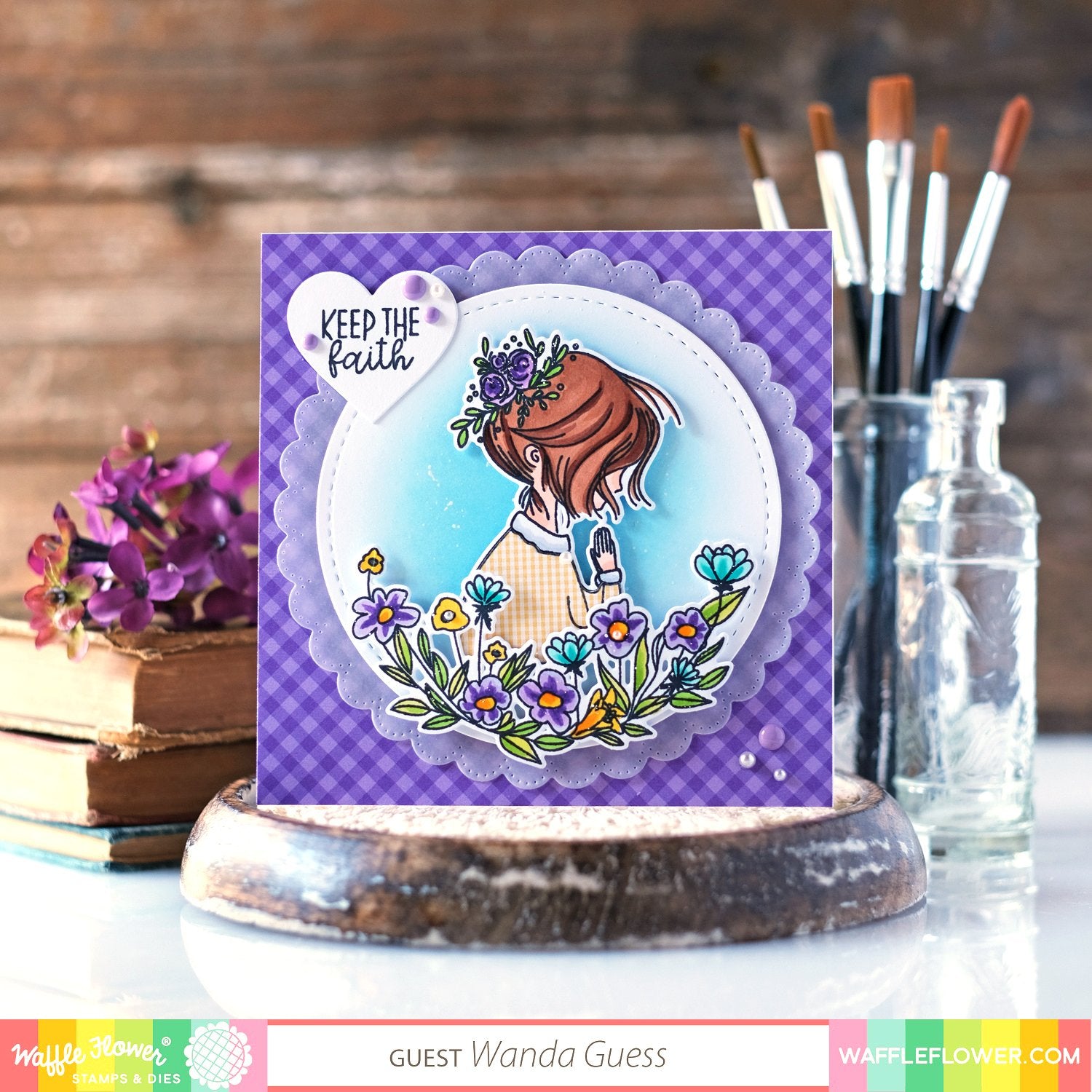 Waffle Flower Hopeful Girl Stamp Set - Crafty Meraki