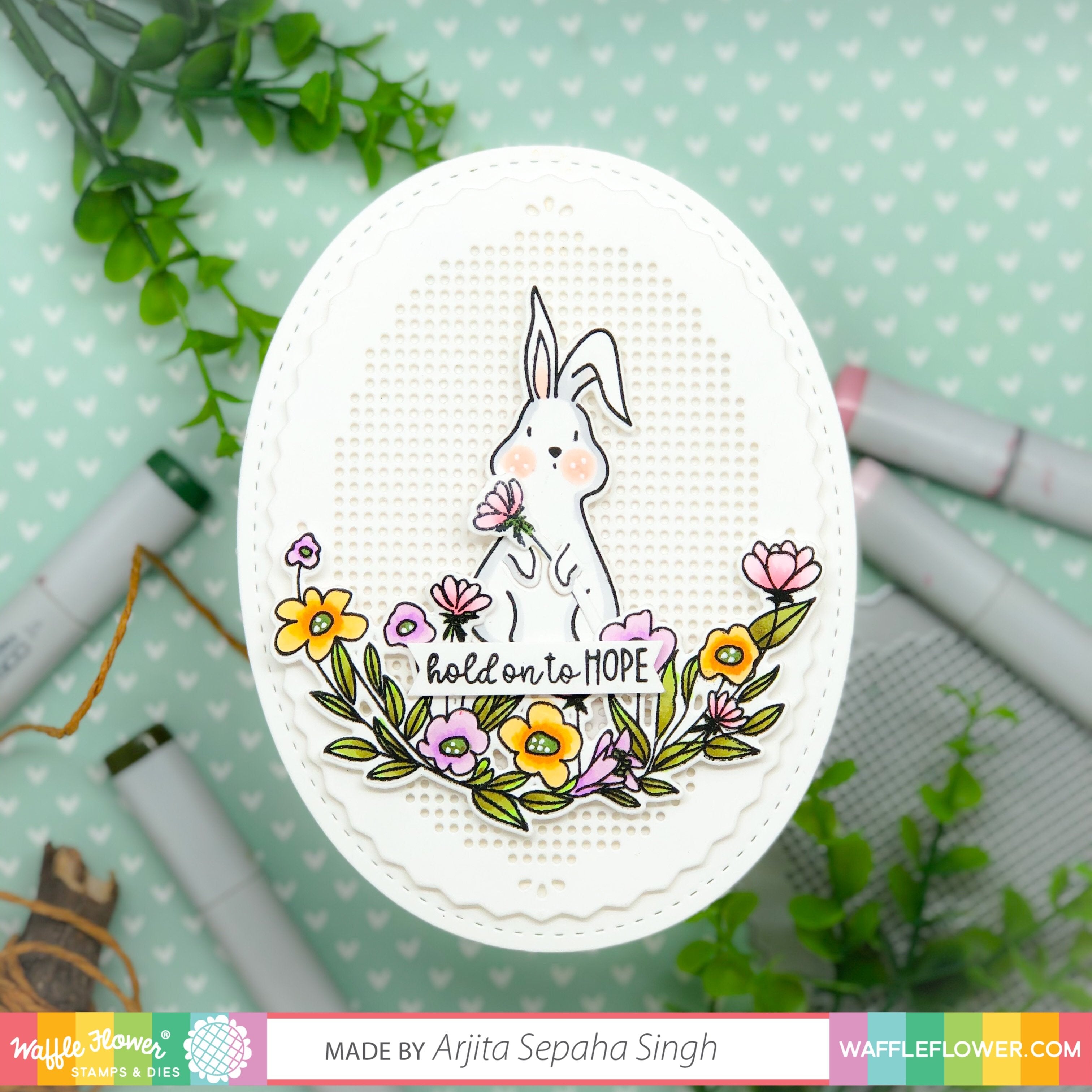 Waffle Flower Hopeful Girl Stamp Set - Crafty Meraki