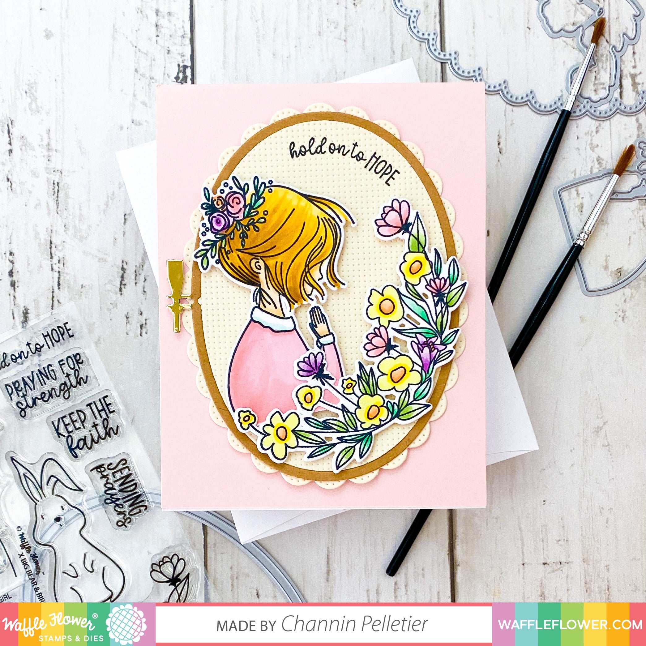 Waffle Flower Hopeful Girl Stamp Set - Crafty Meraki