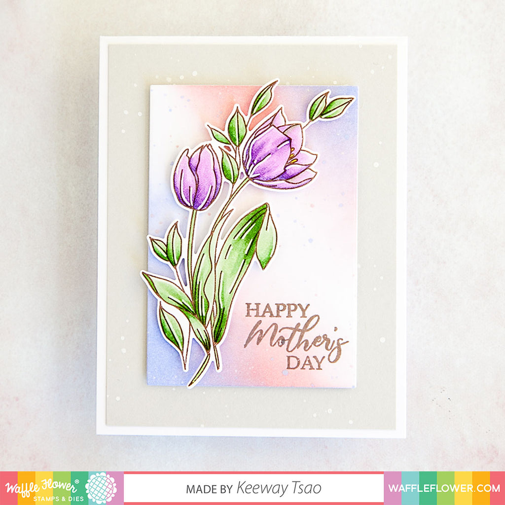 Waffle Flower Tulips Matching Die - Crafty Meraki