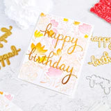 Pinkfresh Studio Sentiment Suite: Happy Birthday foil - Crafty Meraki