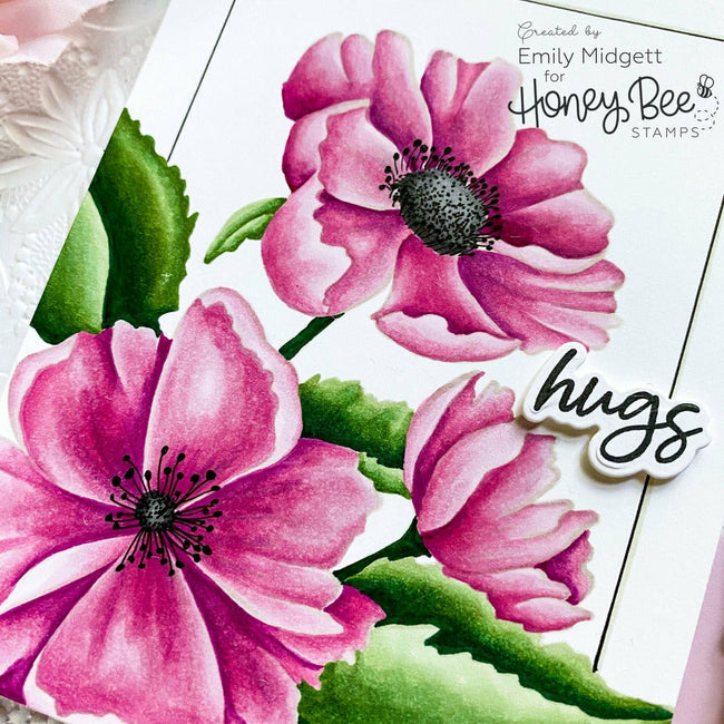 Honey Bee Stamps Framed: Anemones 6x6 Stamp Set