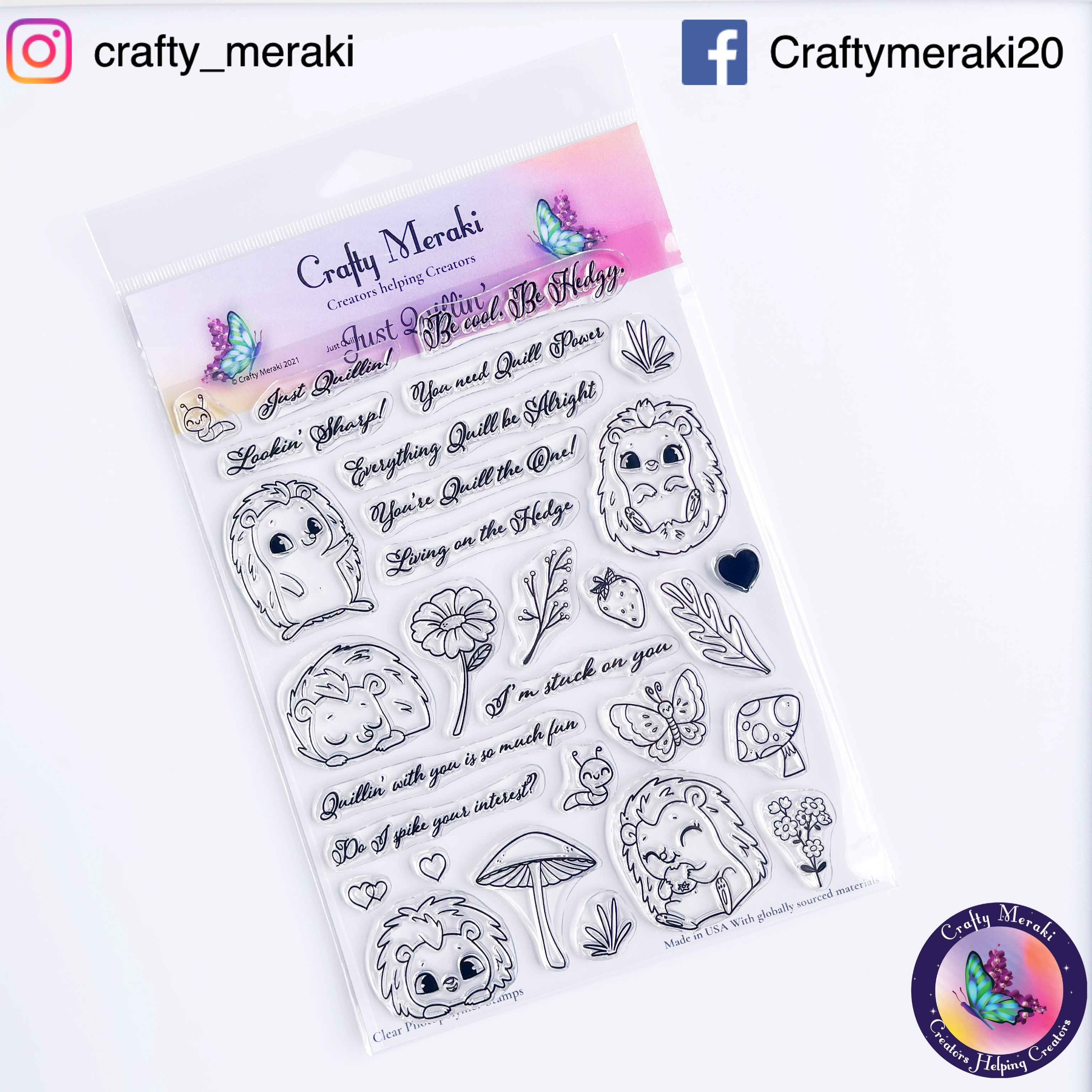 Crafty Meraki Just Quillin' Stamp set - Crafty Meraki