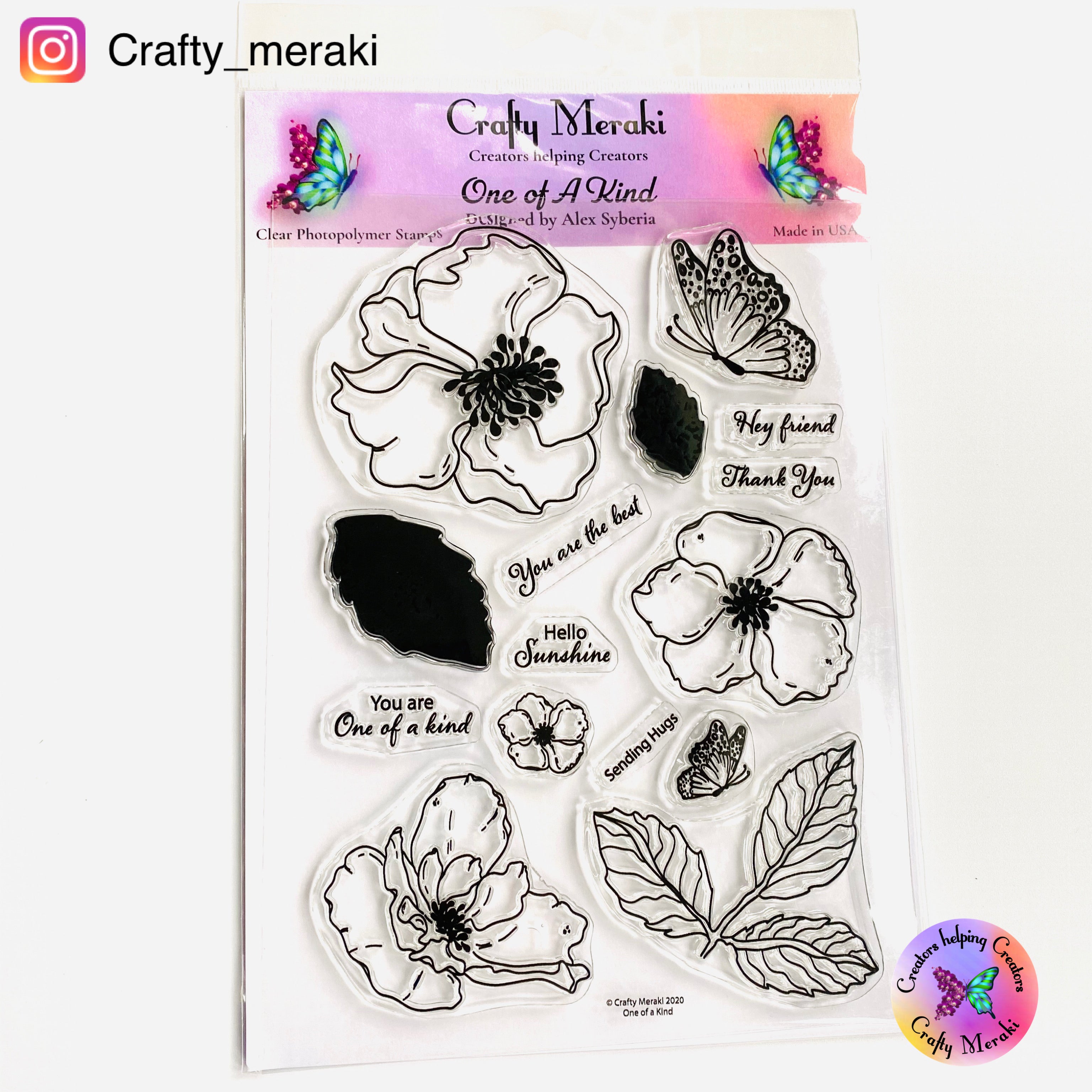 Crafty Meraki One of a Kind Clear stamp set - Crafty Meraki