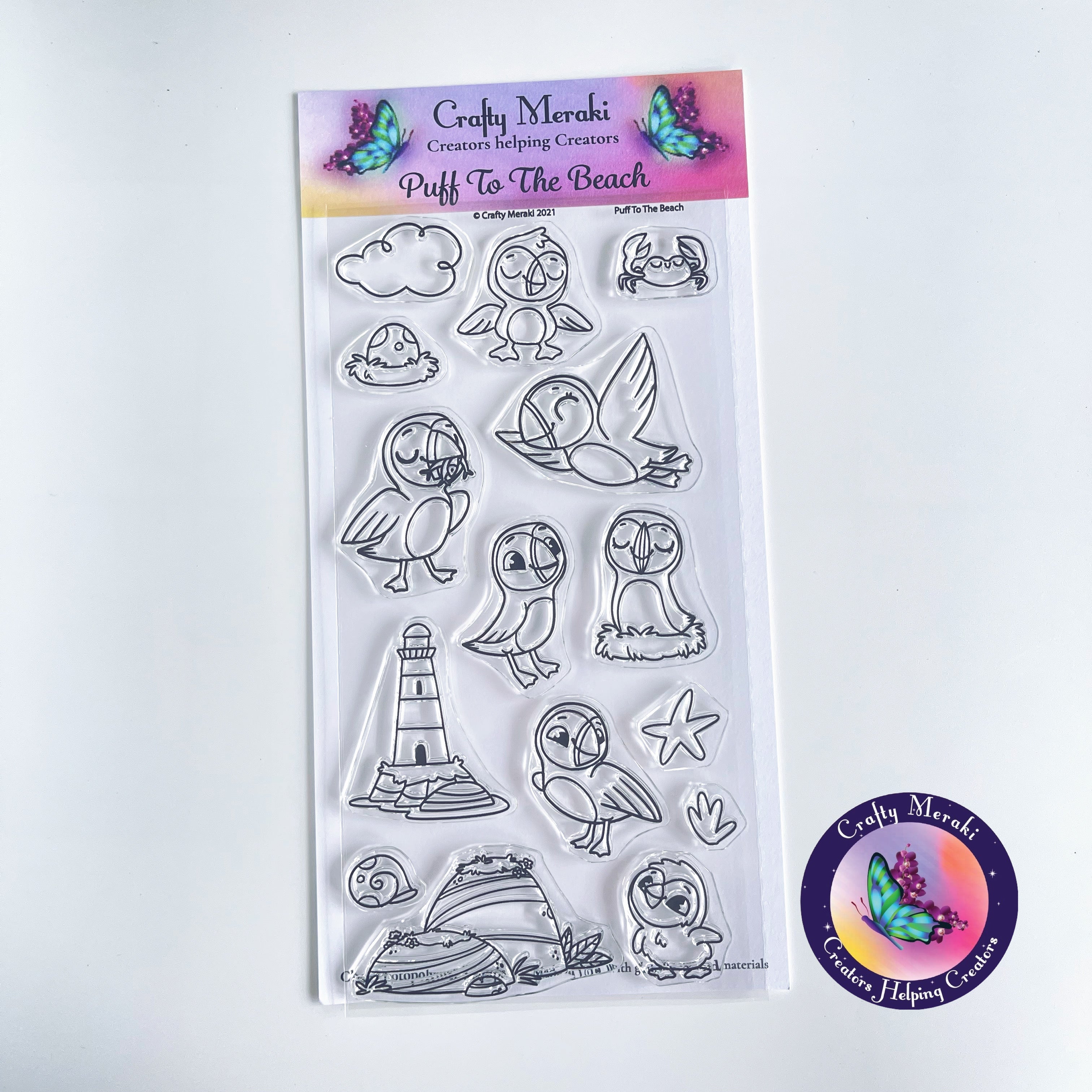 Crafty Meraki Puff To The Beach stamp set - Crafty Meraki