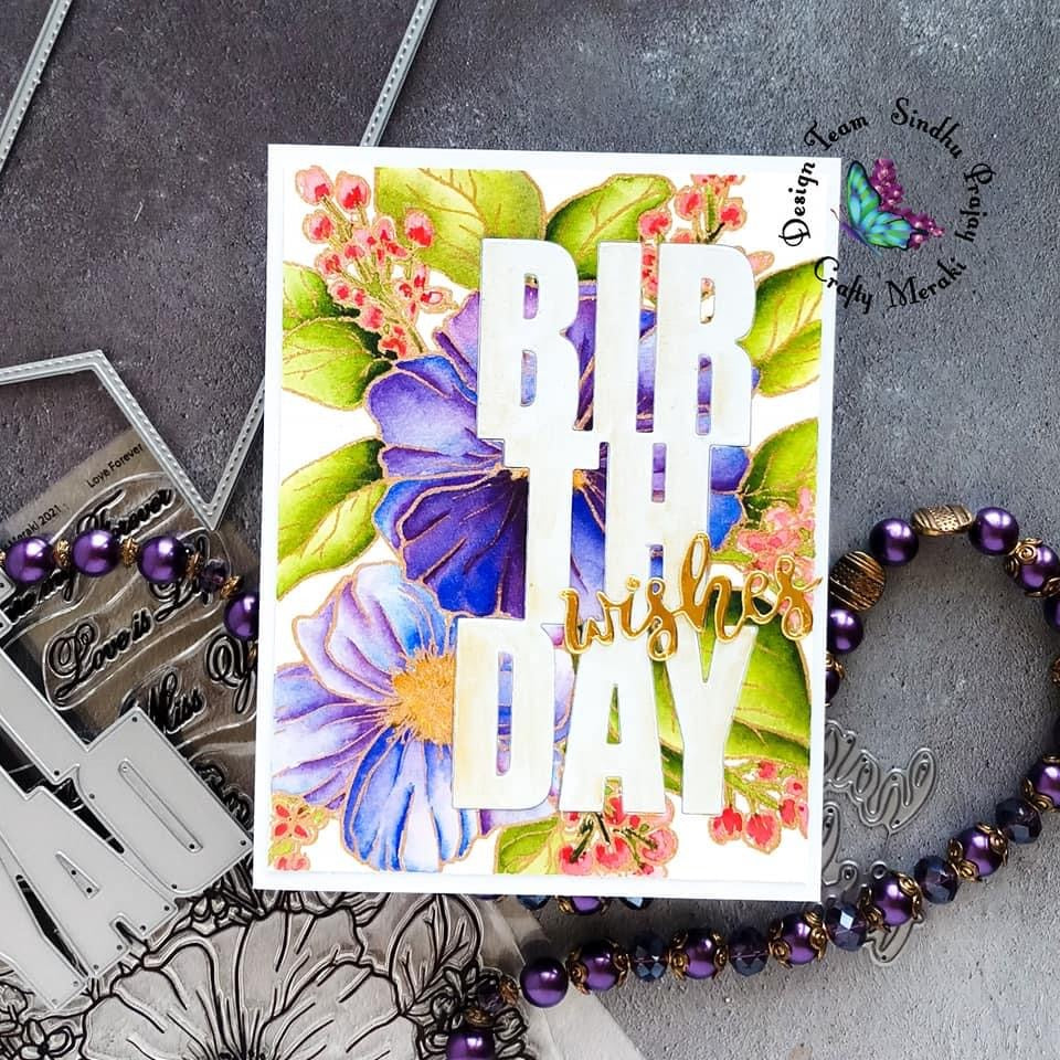 Crafty Meraki Birthday Slimline Tag die - Crafty Meraki