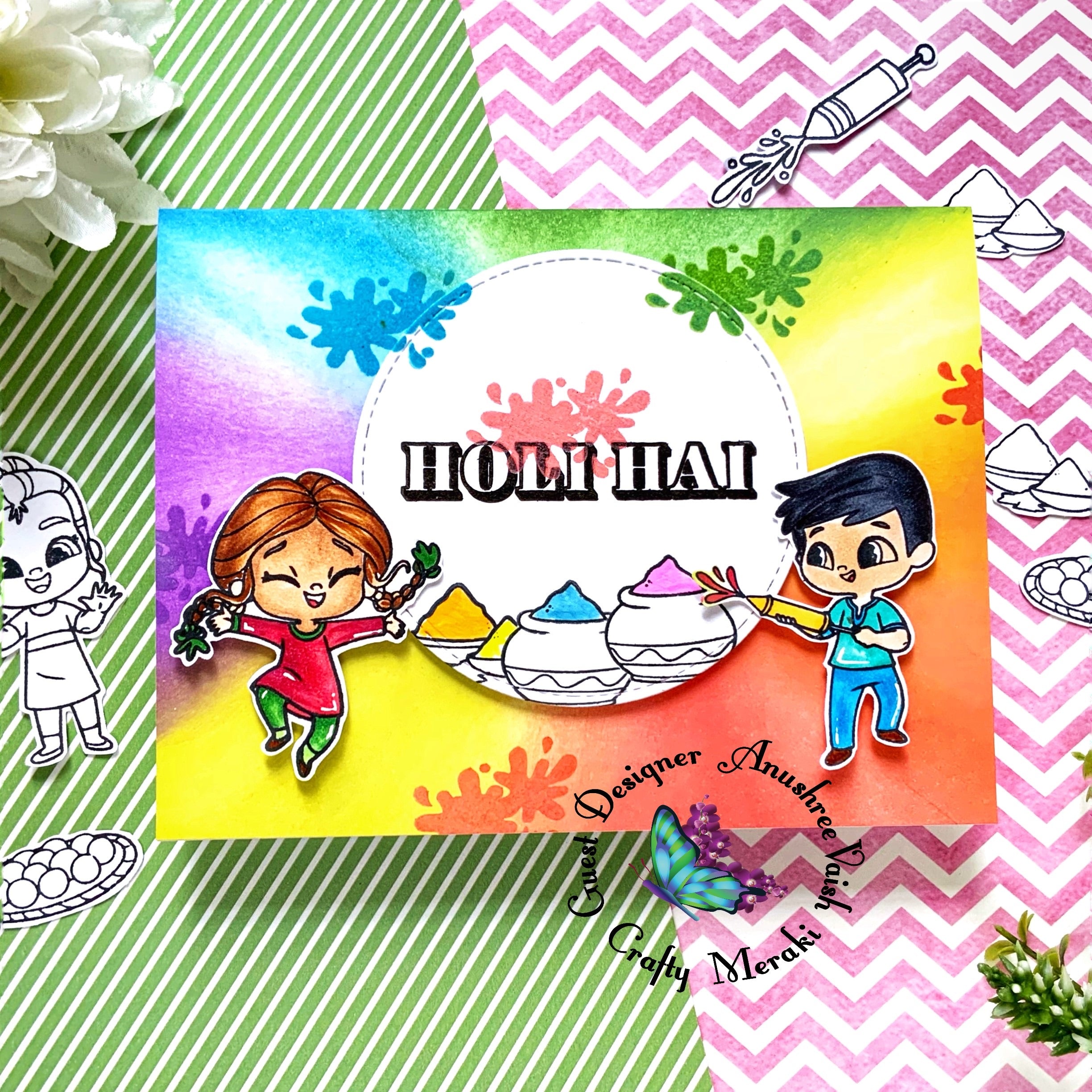Crafty Meraki Holi Hai stamp set - Crafty Meraki