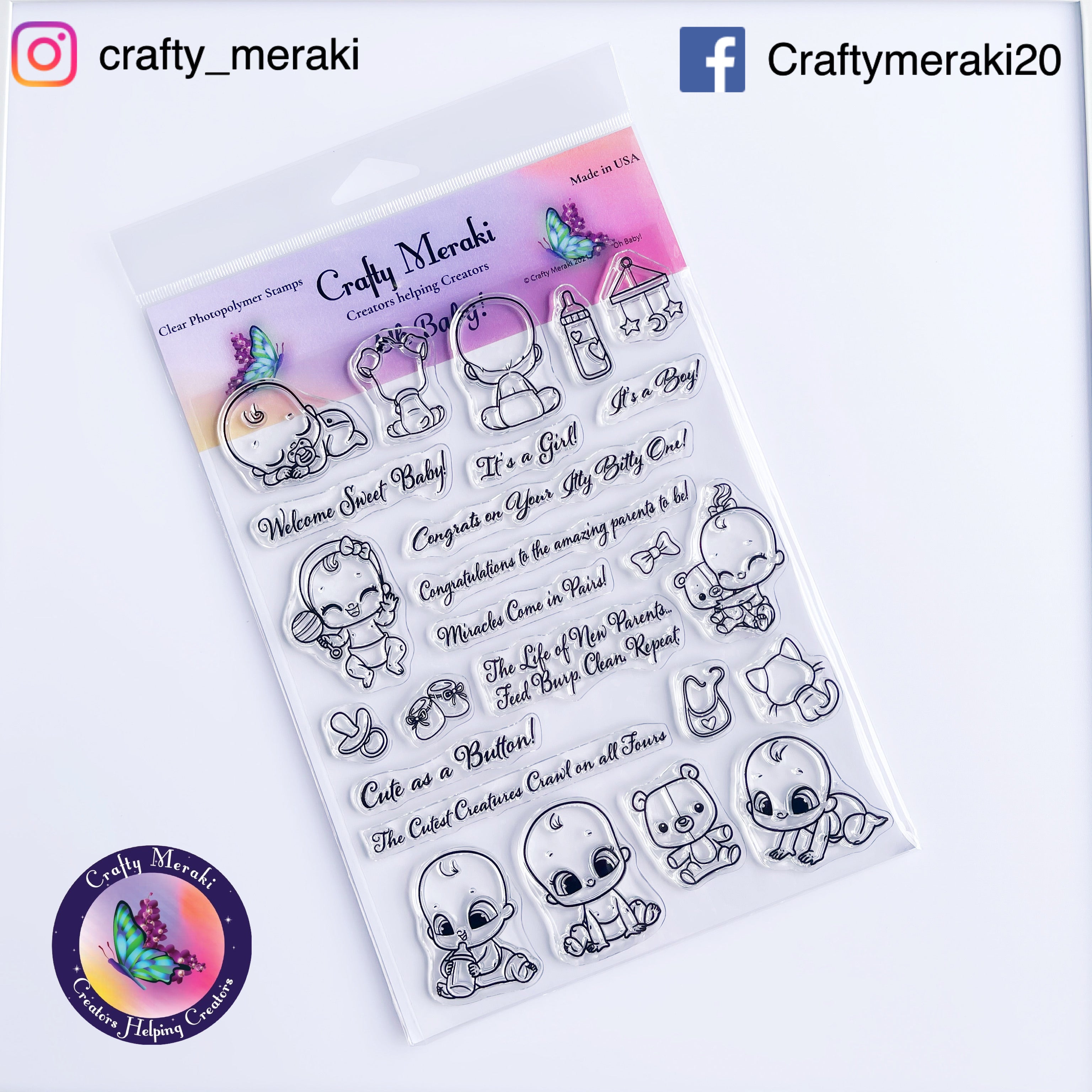Crafty Meraki Oh Baby Stamp set - Crafty Meraki