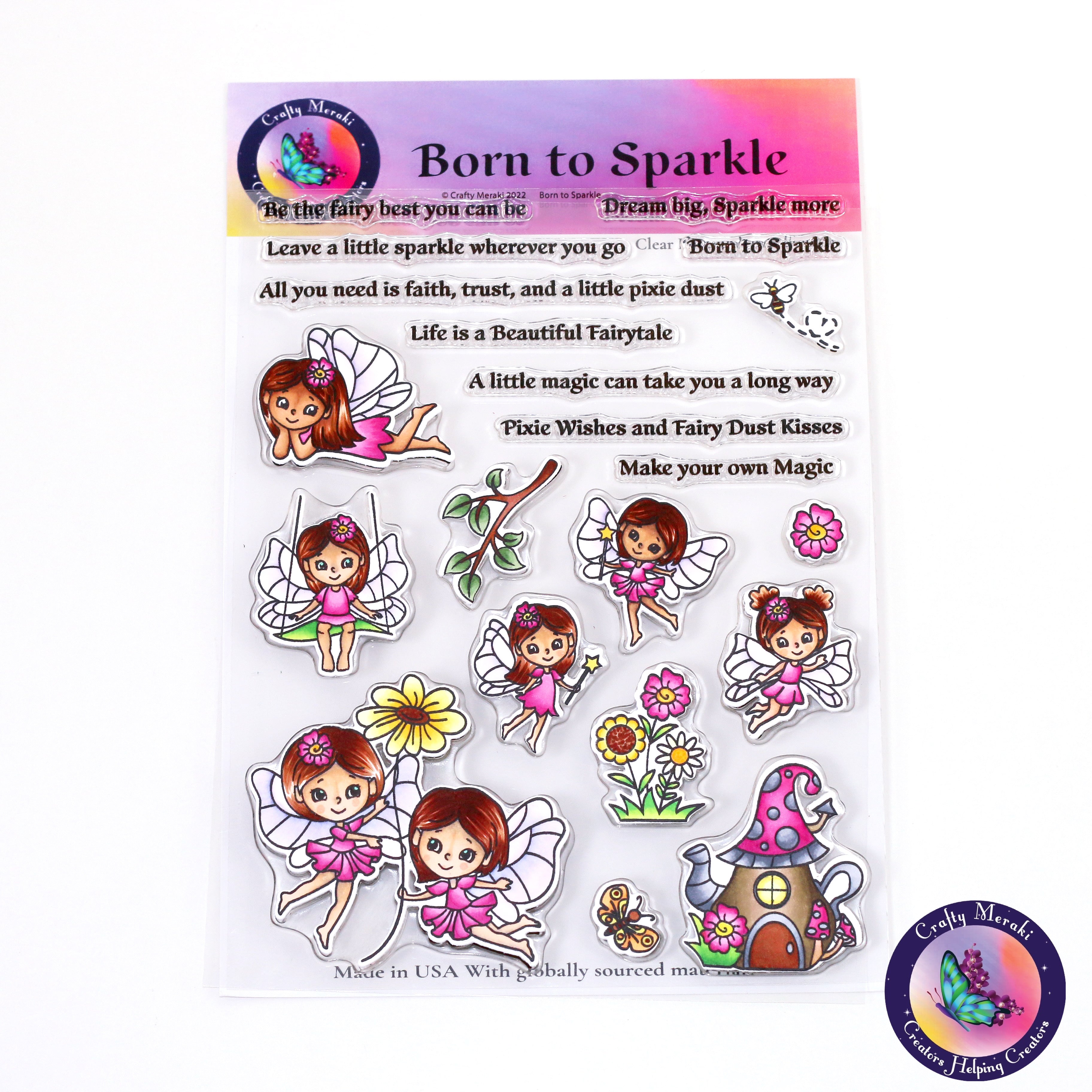 Crafty Meraki Born To Sparkle Stamp set - Crafty Meraki